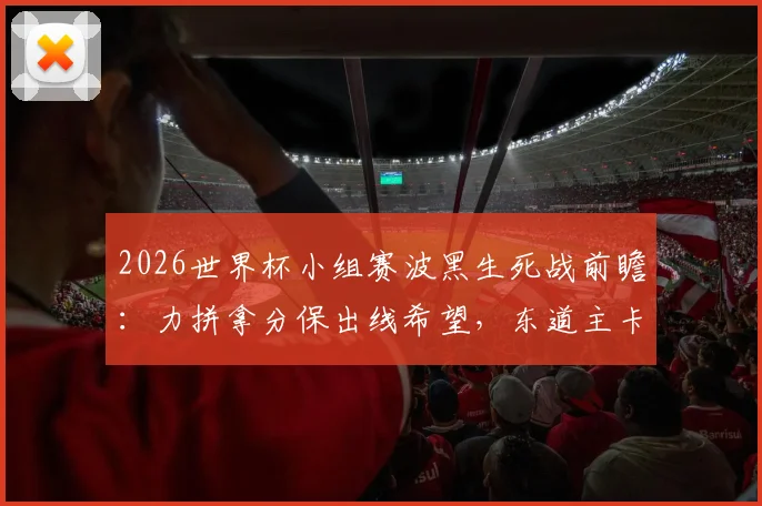 2026世界杯小组赛波黑生死战前瞻：力拼拿分保出线希望，东道主卡塔尔不胜或将提前回家